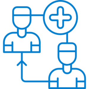 Medical referral connection icon